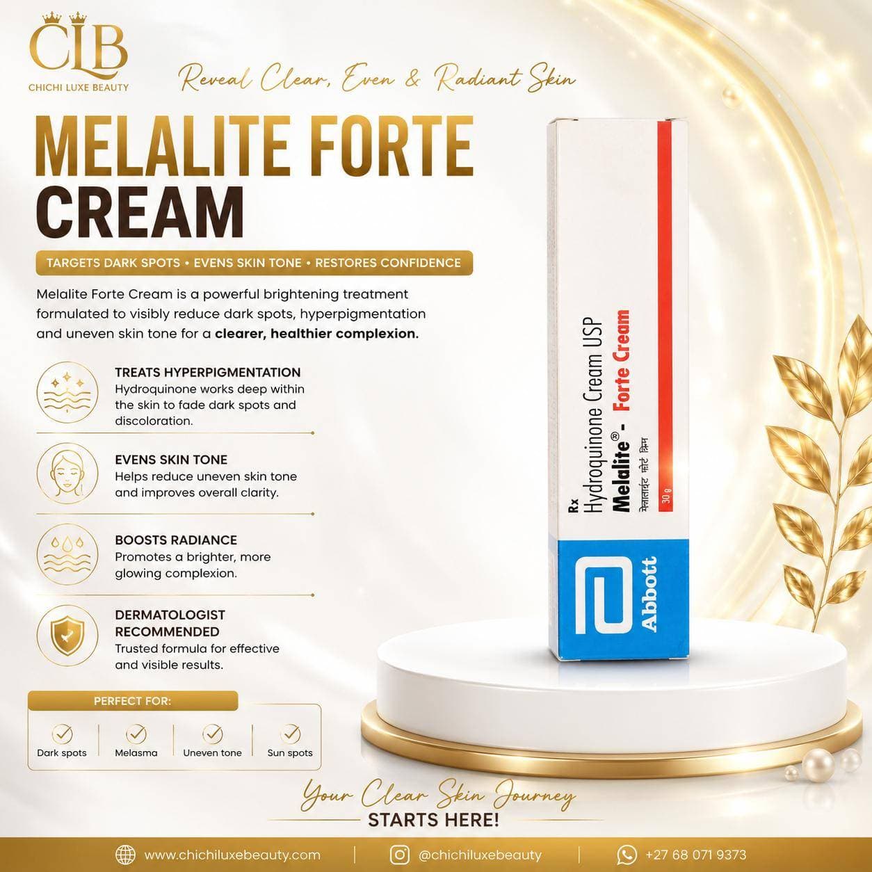 4% melalite hydroquinone cream - Main Image
