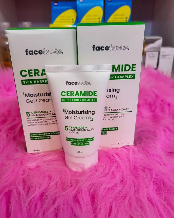facefact ceramide skin barrier complex moisturizing gel cream with 5 ceramide +hyaluronic acid+oat - Main Image