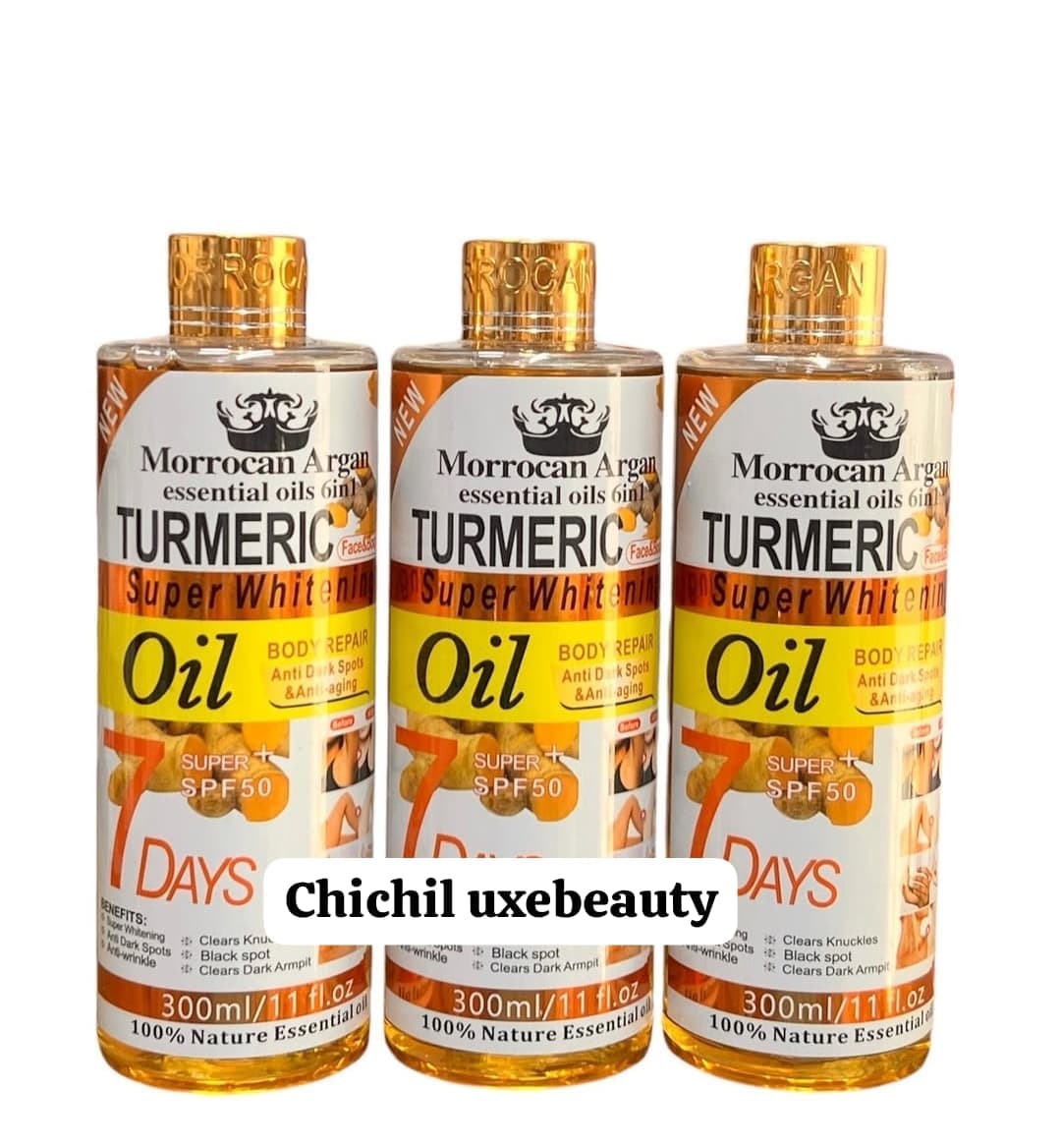 moroccan argan essential 6 in1 tumeric body glowing oil - Main Image