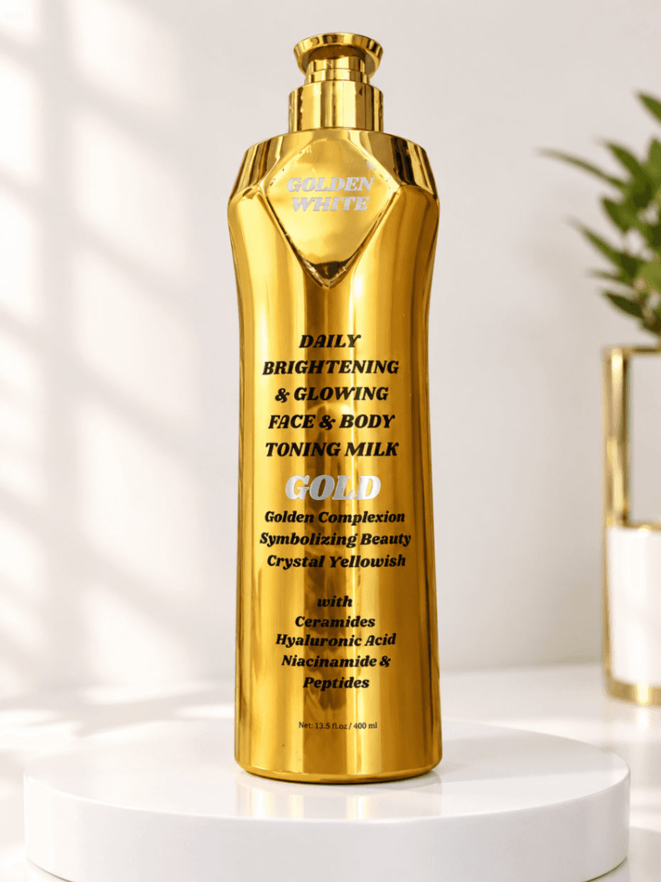 golden white daily brighting and glowing face and body milk - Main Image